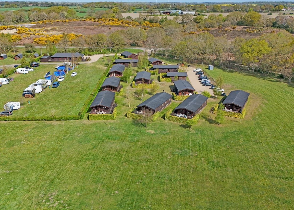 Camping and touring pitches from above